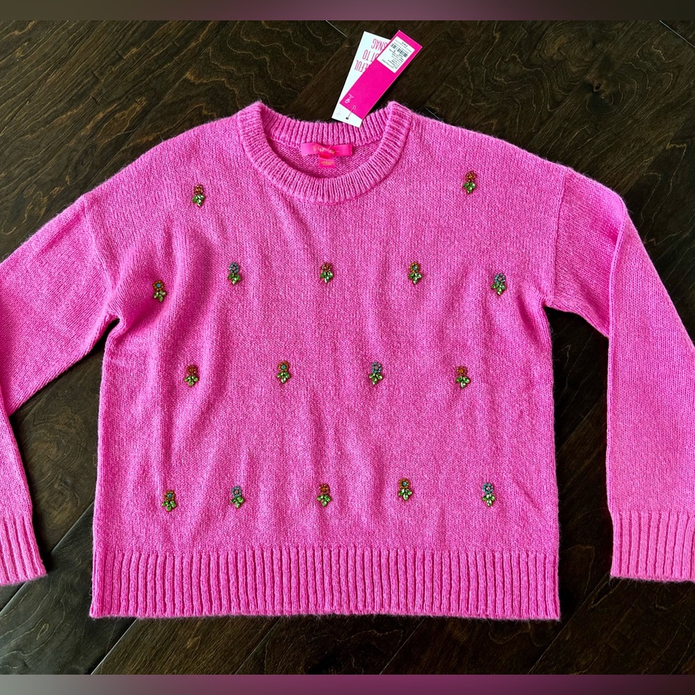 New Lilly Pulitzer Stilla Rhinestone sweater